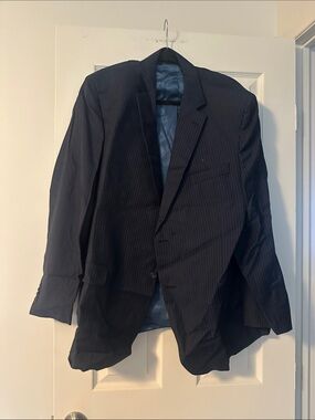 Saks Fifth Avenue Men's Navy Pinstripe Suit Jacket